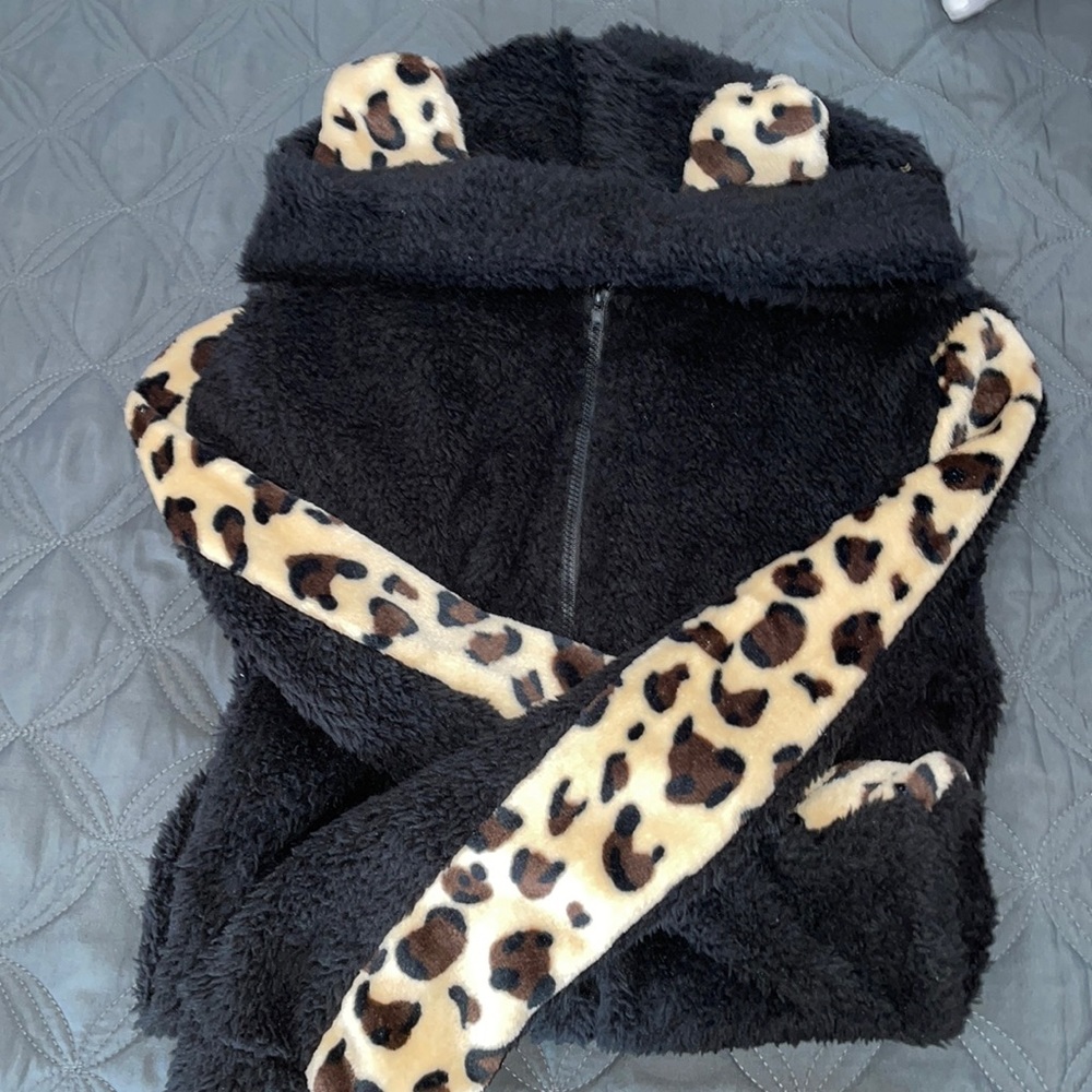 Leopard ears one piece pj